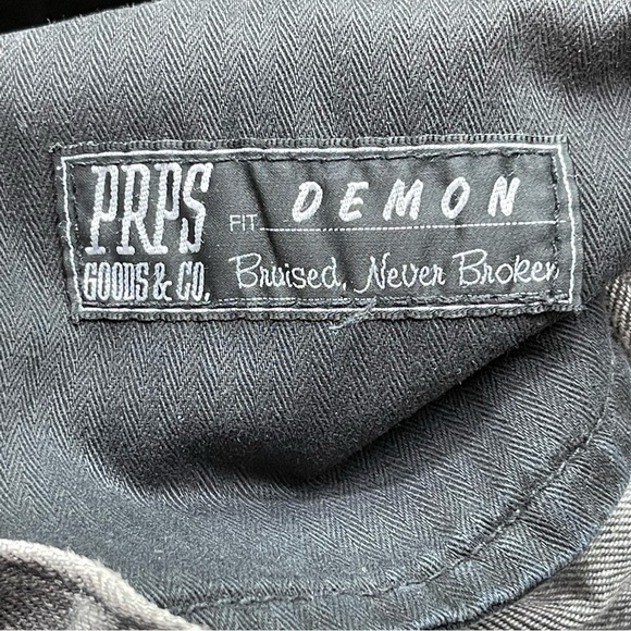 PRPS " Demon" Slim Fit Straight Gray Jeans Size 34 - Picture 9 of 11